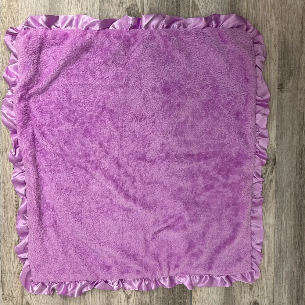 Purple Floral Satin baby Blanket